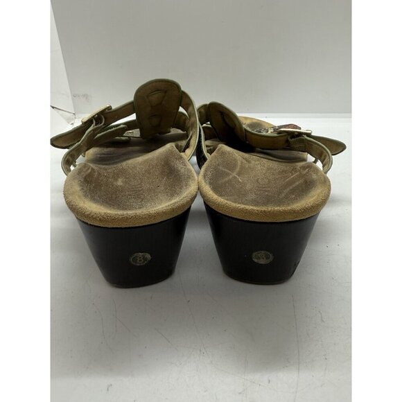 Vionic Radia Orthoic Mint Green Coral Snake Print Wedge Sandal Sz 8 Triple Strap - Picture 6 of 7